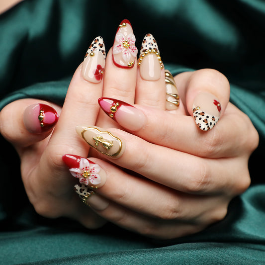 Wild Rose Almond Nail