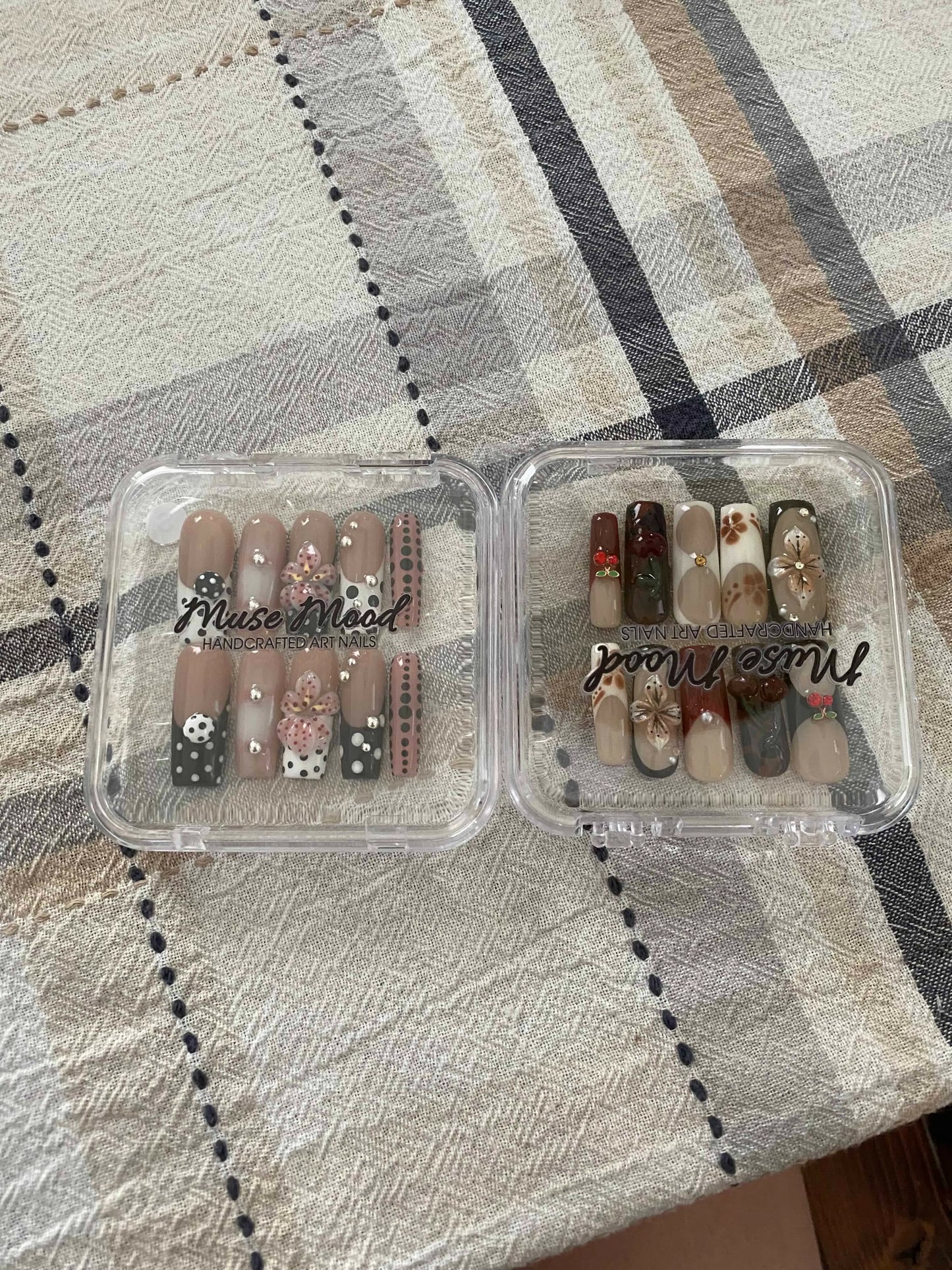 Girly Polka Dots Acrylic Press On Nails