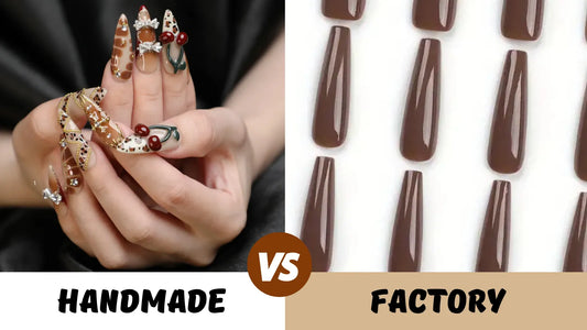 Handmade Square Nails VS Factory Press-Ons: What’s the Real Difference?