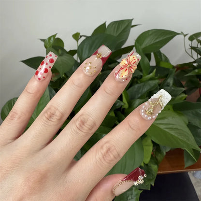 Autumn Garden Square Acrylic Press On Nail