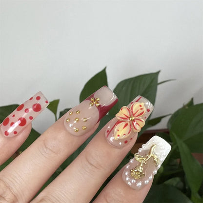 Autumn Garden Square Acrylic Press On Nail