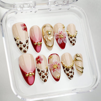 Wild Rose Almond Nail