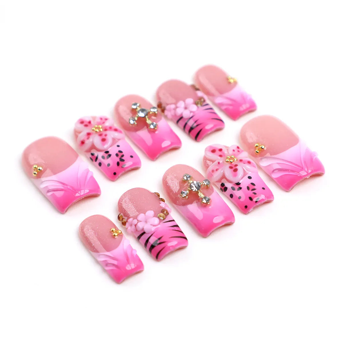 Blush Safari Square Press On Nail
