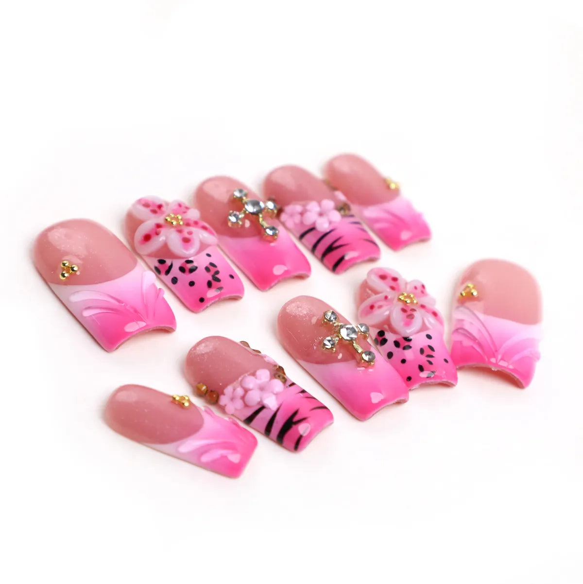Blush Safari Square Press On Nail
