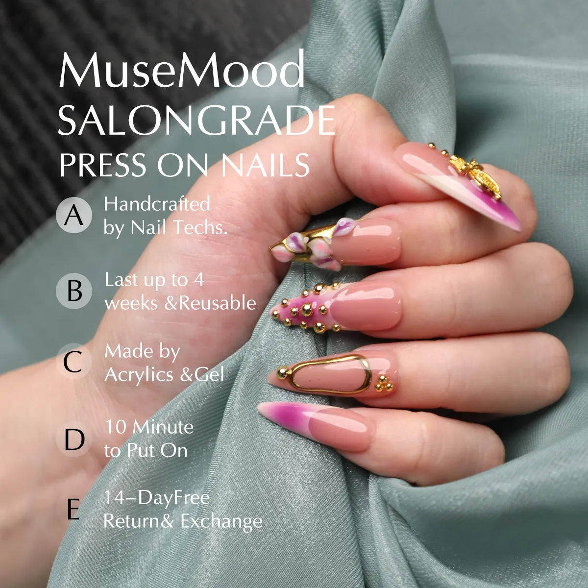 Stiletto Royale Handmade Press On Nail Set