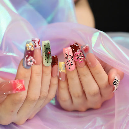 Tropical Muse Square Acrylic Press On Nail Set