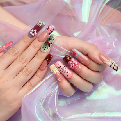 Tropical Muse Square Acrylic Press On Nail Set