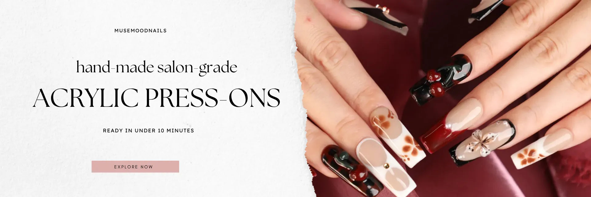 musemoodnails banner of square nail
