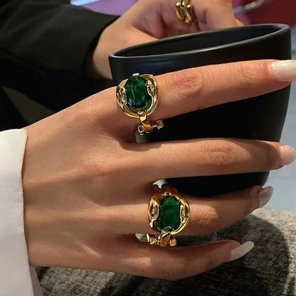 model wearing two rings on  hand in the daily occasion