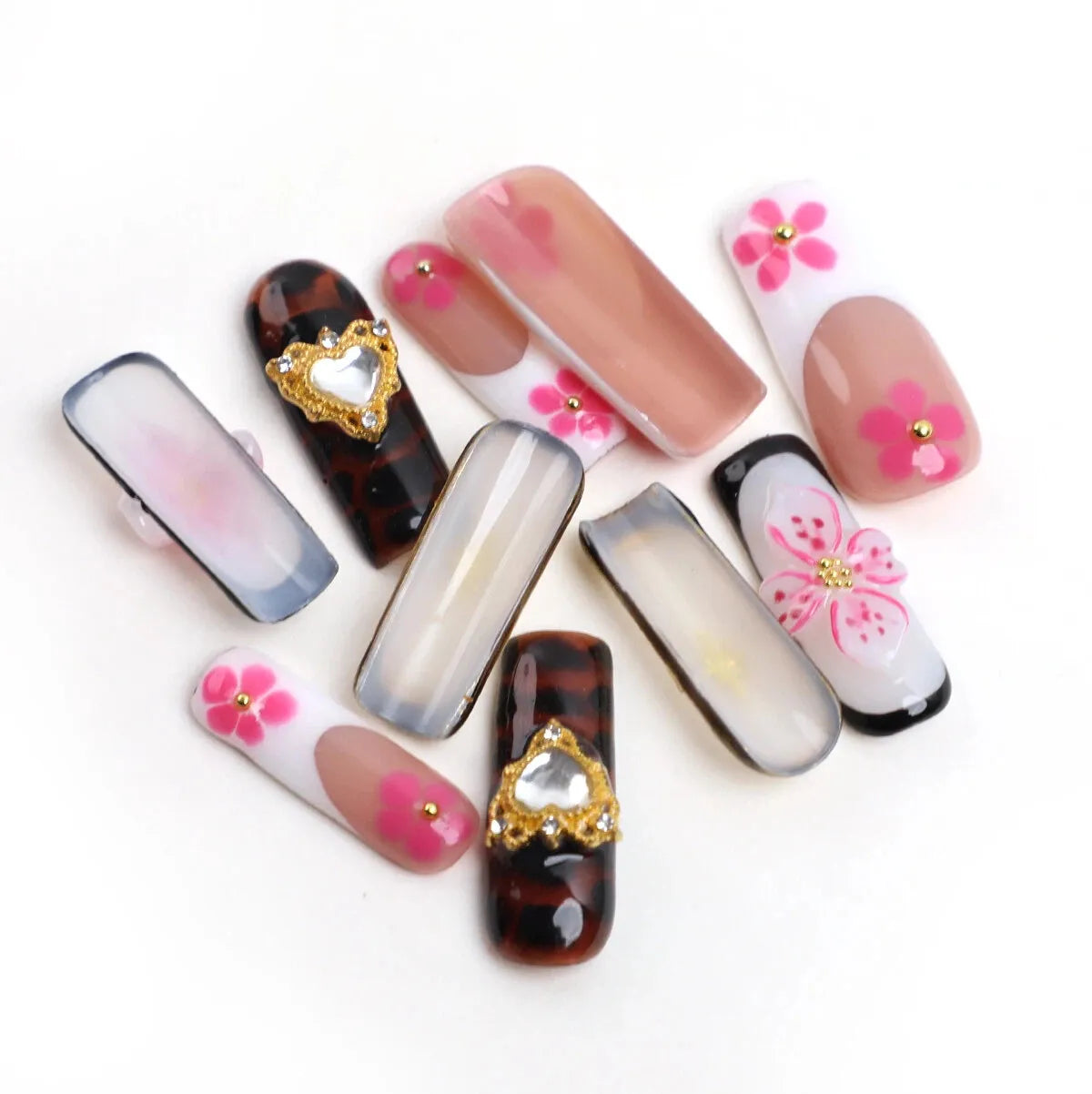Cherry Blossom Crush Handmade Acrylic Press On