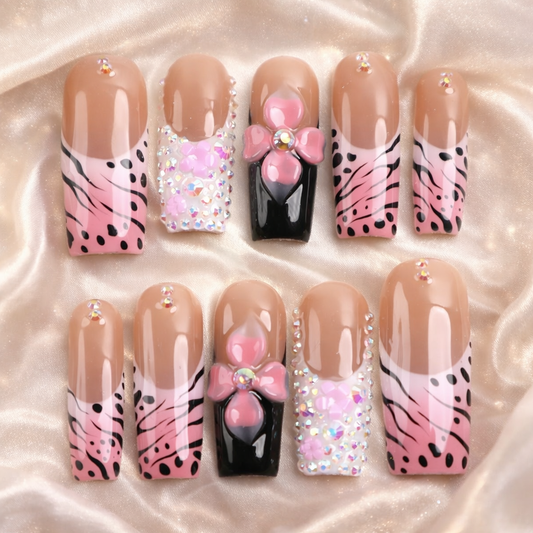 Ember Whisper Press On Sqaure Nail