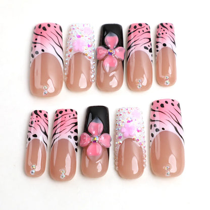 Ember Whisper Press On Sqaure Nail