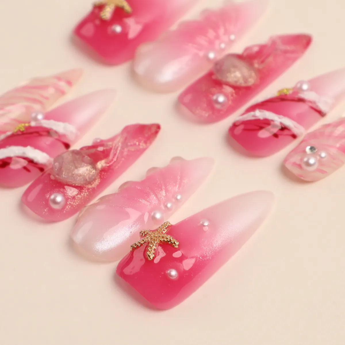 Mermaid Cove Acrylic Press On Nail
